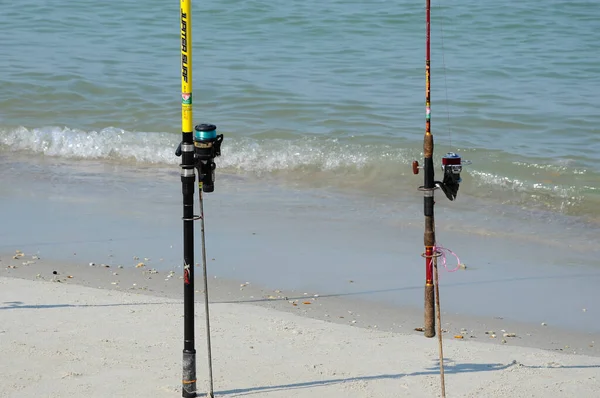 Port Dickson Malaysia Abril 2017 Varas Pesca Completas Com Motor — Fotografia de Stock