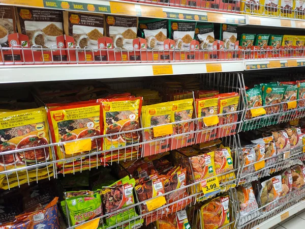 Penang Malaysia June 2020 Selecionado Focado Especiarias Temperos Alimentares Embalagens — Fotografia de Stock