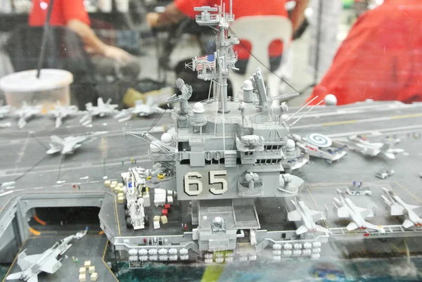 Kuala Lumpur Malaysia August 2020 Wybrany Pokład Miniaturowego Modelu Lotniskowca — Zdjęcie stockowe