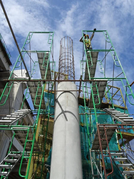 Seremban Malaysia August 2020 Betonová Pilířová Konstrukce Výstavbě Staveništi Plíseň — Stock fotografie