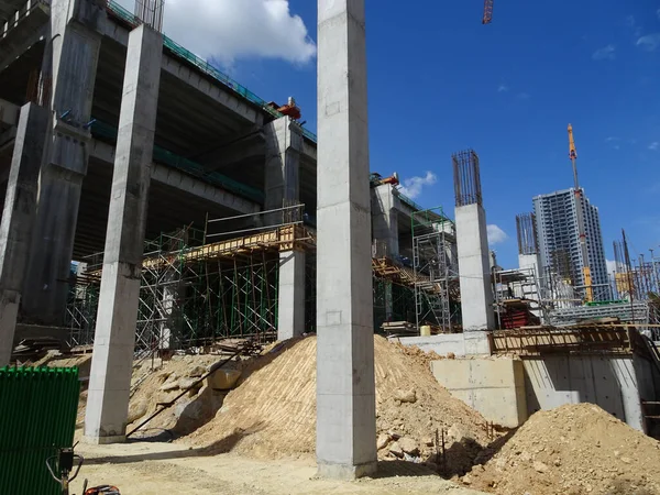 Seremban Malaysia Ağustos 2020 Beton Sütun Yapısı Inşaat Halinde Kalıp — Stok fotoğraf