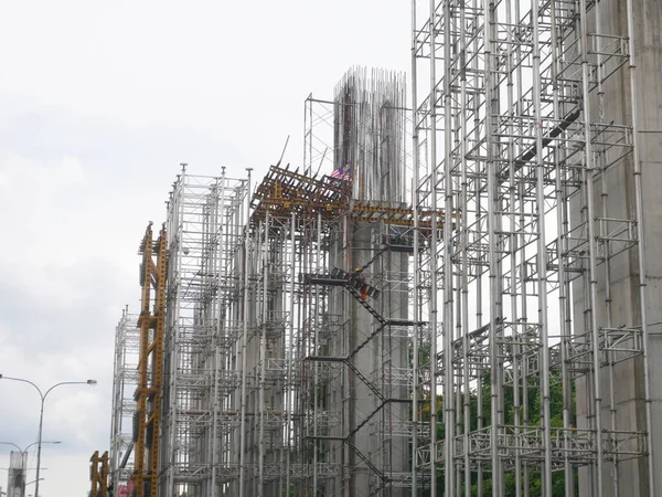 Seremban Malaysia August 2020 Betonnen Pijlerstructuur Aanbouw Bouwplaats Mal Maakt — Stockfoto