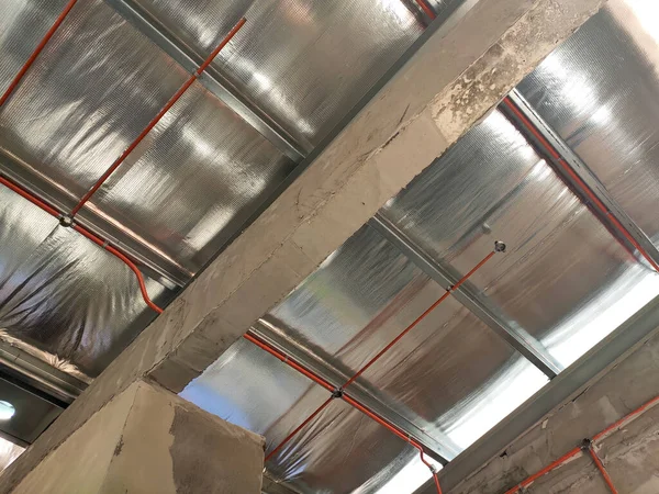 Aluminum foil sheets are used as thermal insulation of the roof. Placed under the roof layer. It can reduce the heat transferred into the building from sunlight.