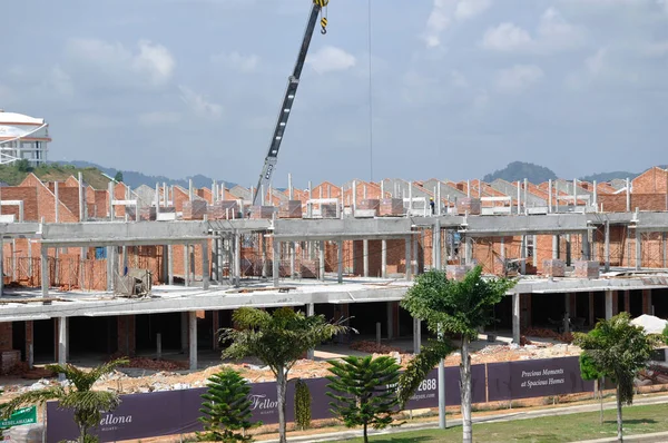Sendayan Malaysia February 2017 Double Storey Luxury Terrace House Scheme — Stock Photo, Image