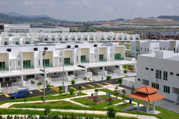 Sendayan Malaysia Janeiro 2017 Fachada Casa Terraço Luxo Dois Andares — Fotografia de Stock