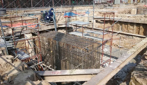 Selangor Malaysia February 2016 Building Pile Cap Structure Formwork Reinforcement — Stock Photo, Image