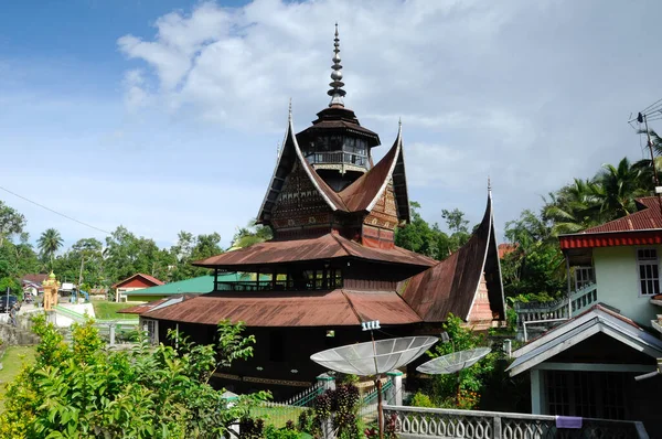 Sumatera Indonesia Juni 2014 Gevel Van Surau Nagari Lubuk Bauk — Stockfoto