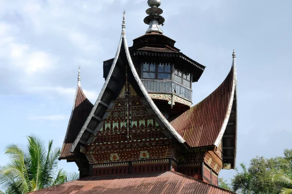 Sumatera Indonesien Juni 2014 Fassade Von Surau Nagari Lubuk Bauk — Stockfoto