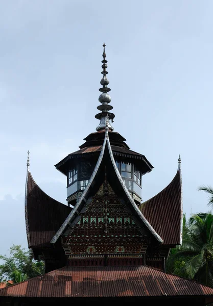 Sumatera Indonesien Juni 2014 Fassade Von Surau Nagari Lubuk Bauk — Stockfoto