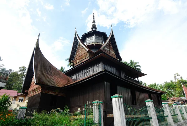 Sumatera Indonesia Juni 2014 Gevel Van Surau Nagari Lubuk Bauk — Stockfoto