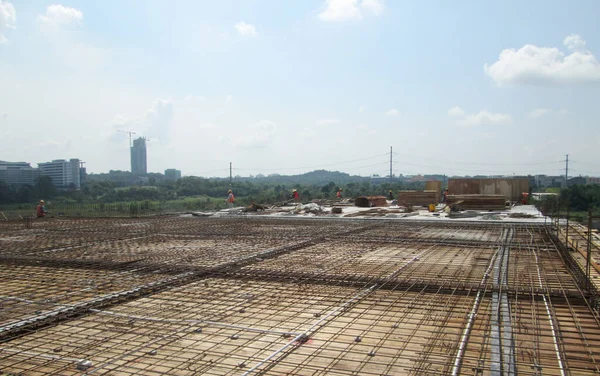 Selangor Malaysia May 2016 Steel Reinforcement Bar Construction Site Form — 图库照片