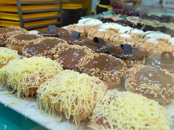 Kuala Lumpur Malaysia Janeiro 2019 Donuts Com Vários Coberturas Experientes — Fotografia de Stock