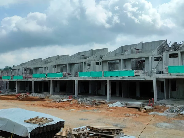 Seremban Malasia Junio 2021 Nueva Casa Con Terraza Dos Pisos — Foto de Stock