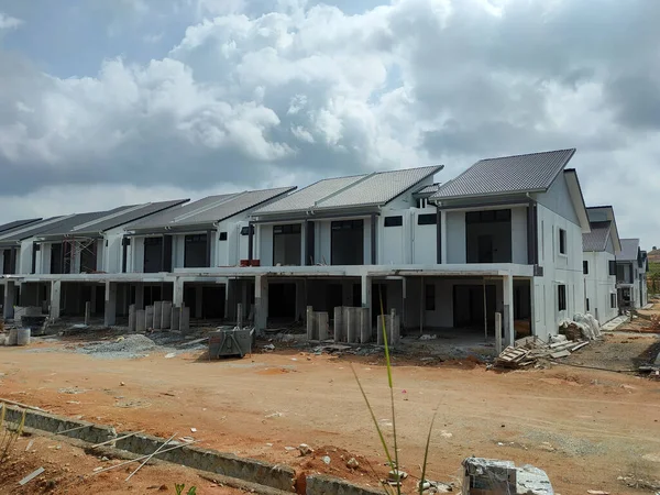 Seremban Malasia Junio 2021 Nueva Casa Con Terraza Dos Pisos — Foto de Stock