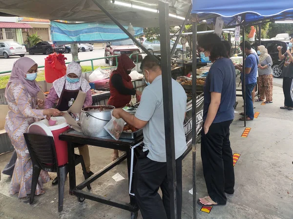 Серембан Малайзия Марта 2020 Года Уличные Торговцы Лоточники Продают Местные — стоковое фото