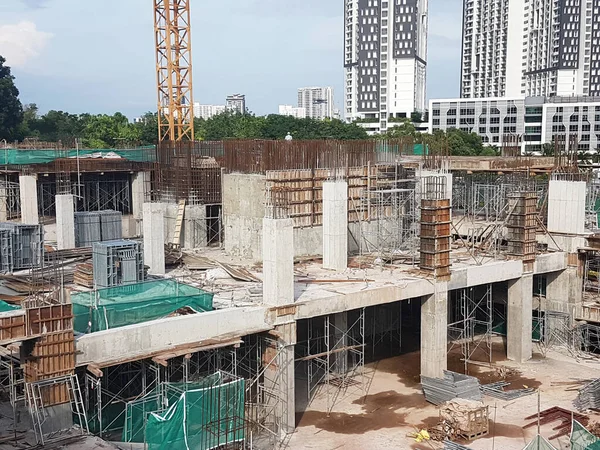 Penang Malasia Junio 2021 Están Llevando Cabo Obras Estructurales Obra — Foto de Stock