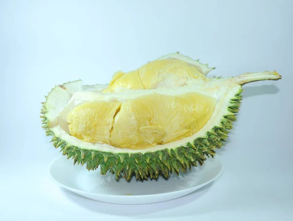 Malacca Malaysia July 2016 Tumpukan Buah Durian Atas Meja Dan — Stok Foto