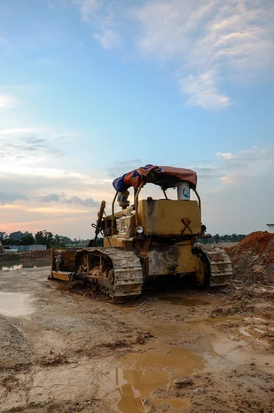 Bulldozer at Construction Site — Stock Photo, Image