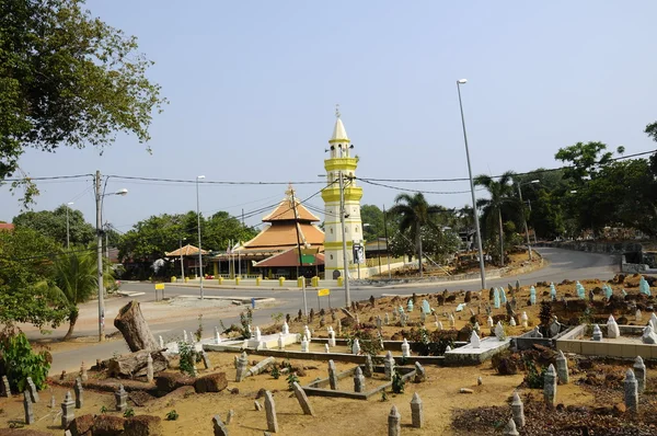 Kampung Duyong Meczet vel Masjid Laksamana Melaka w Malakce — Zdjęcie stockowe