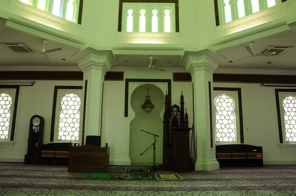 Interior da Mesquita de Kuala Lumpur Jamek na Malásia — Fotografia de Stock