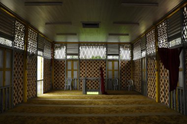Mescidi Ihsaniah Iskandariah Kuala Kangsar, iç