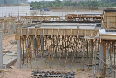 Ahşap Kiriş formwork Scaffoldings satır tarafından desteklenen
