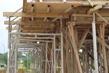 Ahşap Kiriş kalıp ahşap desteği ile