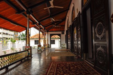 İç Tranquerah cami veya mescit Tengkera içinde Malacca, Malaysia