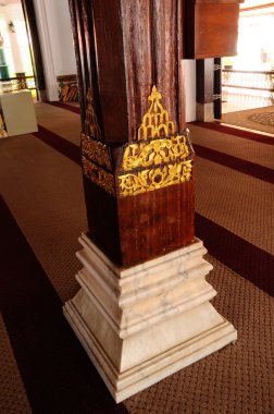 Sütun ayrıntılarını Tranquerah cami veya mescit Tengkera içinde Malacca, Malaysia