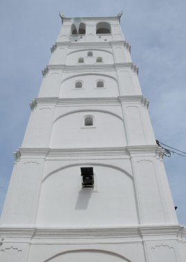 Minare Kampung Kling caminin içinde Malacca, Malaysia