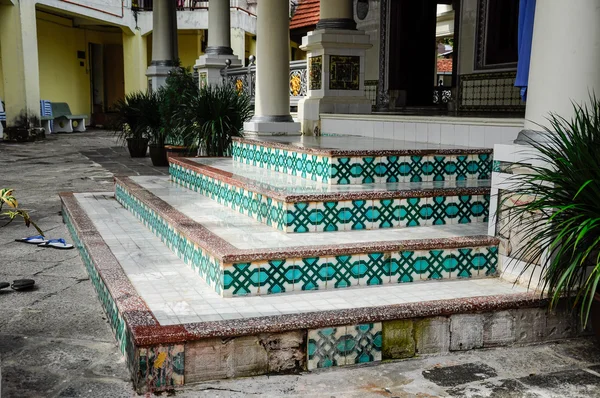 Langkah-langkah Masjid Kampung Kling di Malaka, Malaysia — Stok Foto