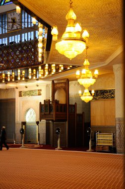 Mimbar ve Malezya ulusal Camii aka Mescidi Negara mihrap