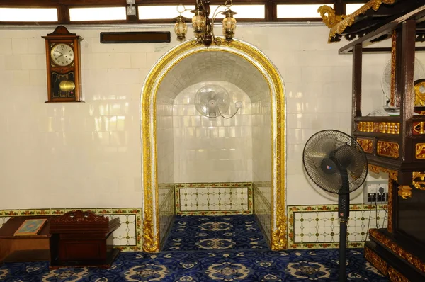 Interior of Kampung Kling Mosque in Malacca, Malaysia — Stock Photo, Image