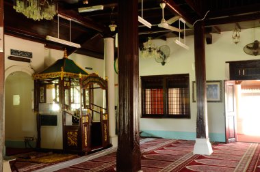 İç Peringgit caminin içinde Malacca, Malaysia