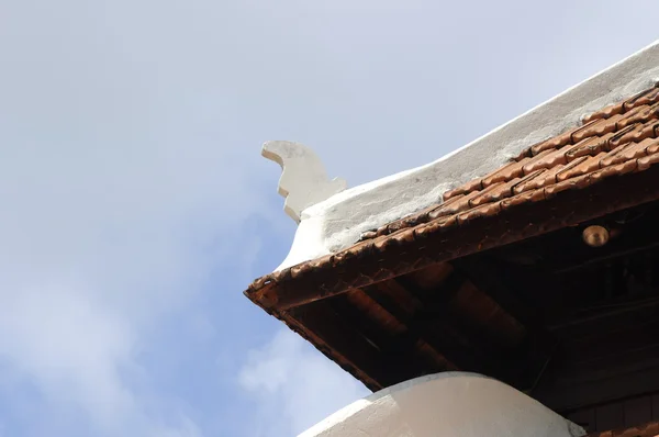 Detalhe da borda do telhado da mesquita Peringgit em Malaca, Malásia — Fotografia de Stock