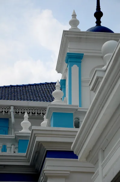 A Sultan Ibrahim Jamek mecset: Muar, Johor építészeti részletek — Stock Fotó