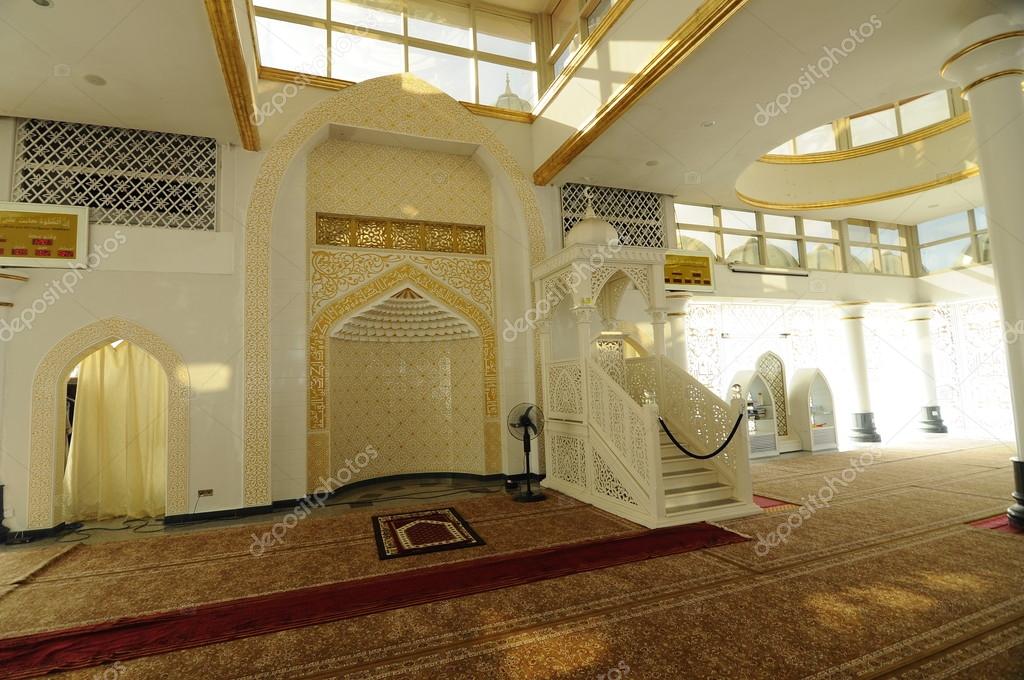 Interior Of Crystal Mosque In Terengganu Malaysia Stock