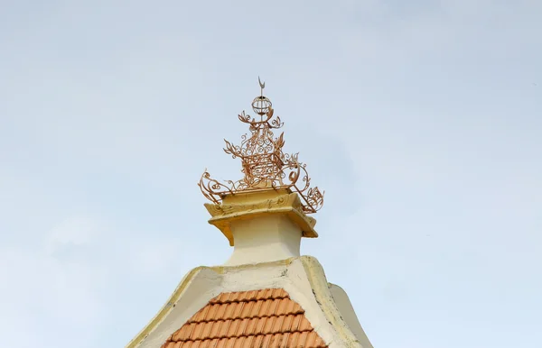 Pináculo e detalhes do telhado da Mesquita Kampung Duyong em Malaca — Fotografia de Stock