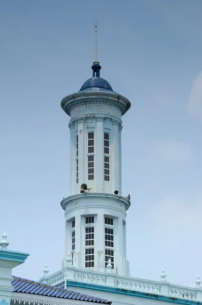 Minaret de la mosquée Sultan Ismaïl aussi connue sous le nom de Muar 2nd Jamek Mosquée — Photo