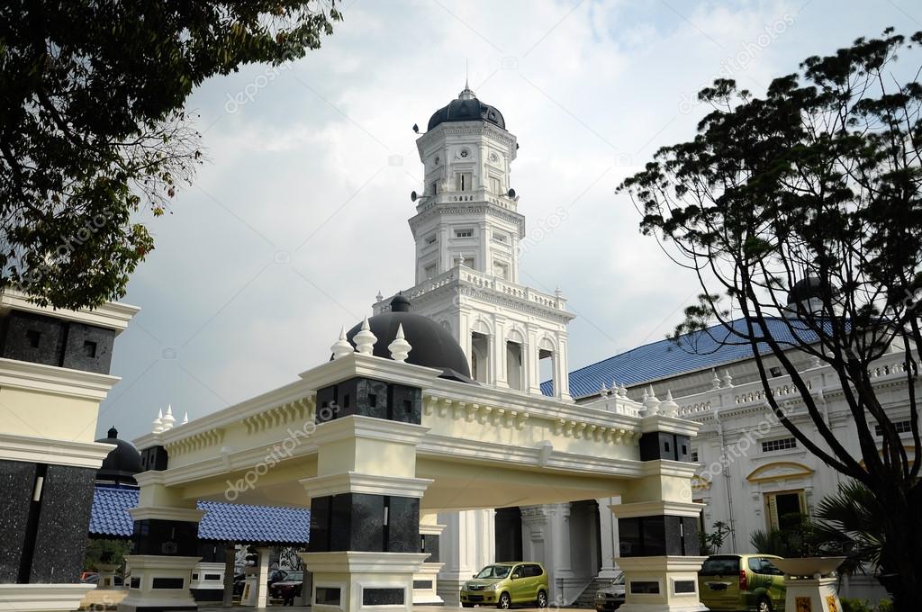 Architectural detail at Sultan Abu Bakar State Mosque in Johor 