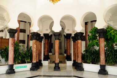 Pillars of The Ubudiah Mosque or Masjid Ubudiah at Kuala Kangsar, Perak