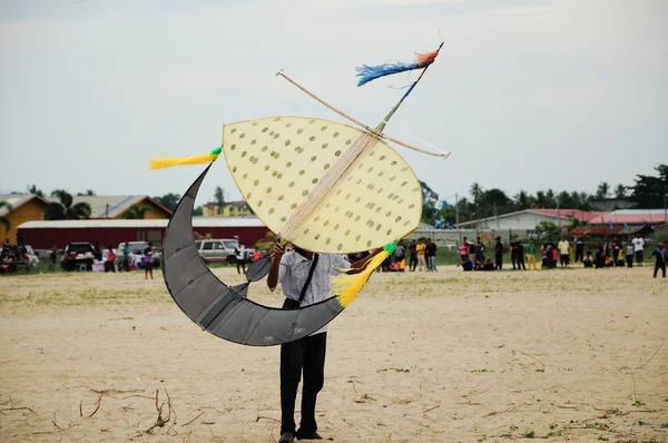 Voli Wau Bulan in Kelantan — Foto Stock