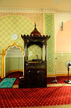Ipoh, Malezya 'daki Hindistan Müslüman Camii' nin Mimbar 'ı