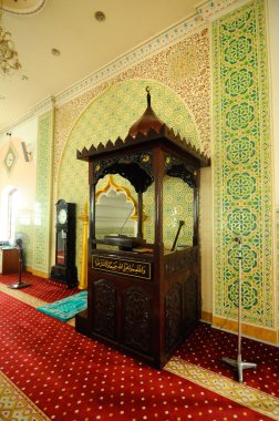 Ipoh, Malezya 'daki Hindistan Müslüman Camii' nin Mimbar 'ı