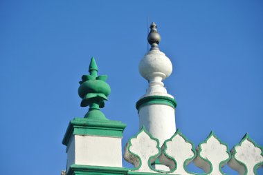 Architectural detail of the India Muslim Mosque in Ipoh, Malaysia