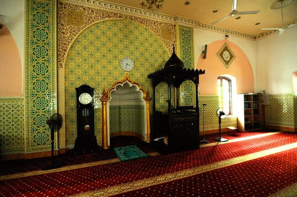 Interior da Mesquita Muçulmana da Índia em Ipoh, Malásia — Fotografia de Stock