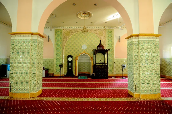 Interior da Mesquita Muçulmana da Índia em Ipoh, Malásia — Fotografia de Stock