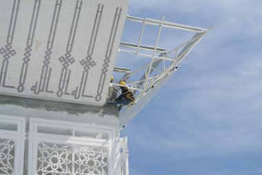 a inşaat sahasında yüksek düzeyde