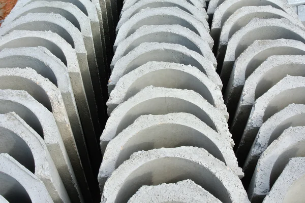 V-shaped trench drain at the construction site — Stock Photo, Image