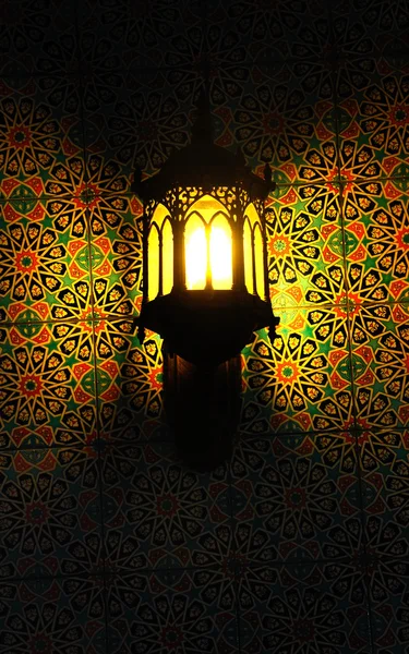 Dekorativa lampor på väggen — Stockfoto